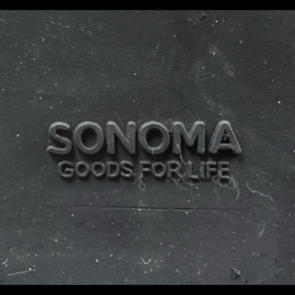 SONOMA open toe chunky heel black leather slides - Picture 7 of 7